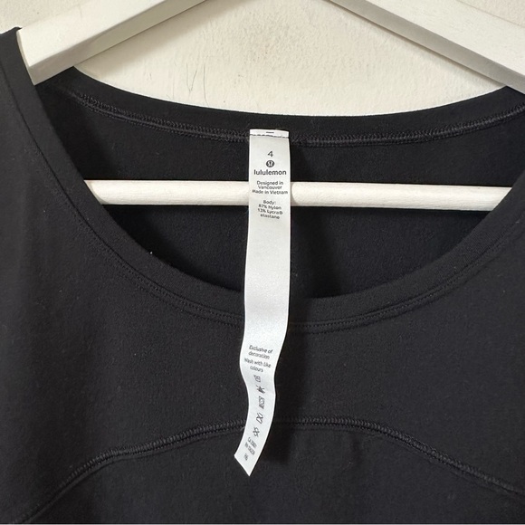 Lululemon Hit Unwind Long Sleeve Top In Black Size 4 - Picture 8 of 8